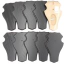 10 piezas de trofeos de corzo macho grandes con 1 compartimento para mandíbula en roble oscuro AF 21 x 13 cm