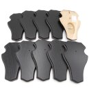 10 piezas de trofeos de corzo macho grandes con 1 compartimento para mandíbula en roble oscuro AF 21 x 13 cm