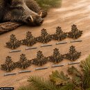 10 x HOJAS DE ROBLE Cubierta para trofeos de armas de caza mayor