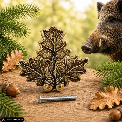 1 x foglia di quercia Copertina per trofei di caccia al cinghiale