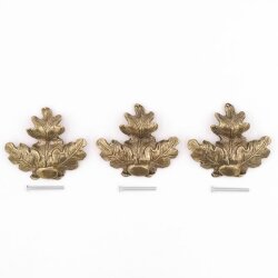 3 x OAK LEAF Large cover plate with thread & screw