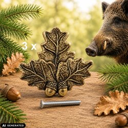 3 x OAK LEAVES Cover sheet Boar weapons Cover sheet Boar weapon decoration 52.1.6