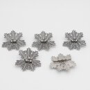5 boar weapons Oak leaf cover sheet, large, 7 leaves with 3 acorns, silver-colored