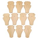 10 stuks hertentrofeeën, groot, eikenhout, licht, AF 21 x 13 cm