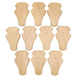 10 stuks hertentrofeeën, groot, eikenhout, licht, AF 21 x 13 cm