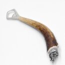 Apribottiglie con corna di cervo Manico in corno di cervo con cappuccio decorativo Testa di cinghiale Testa di cinghiale GL 23 cm #27.19.6.35