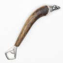 Bottle opener with deer antler handle and end cap...