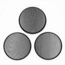 3 boar shields, boar board, trophy board, round, dark, AF 11 cm