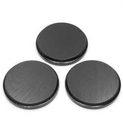 3 boar shields, boar board, trophy board, round, dark, AF 11 cm